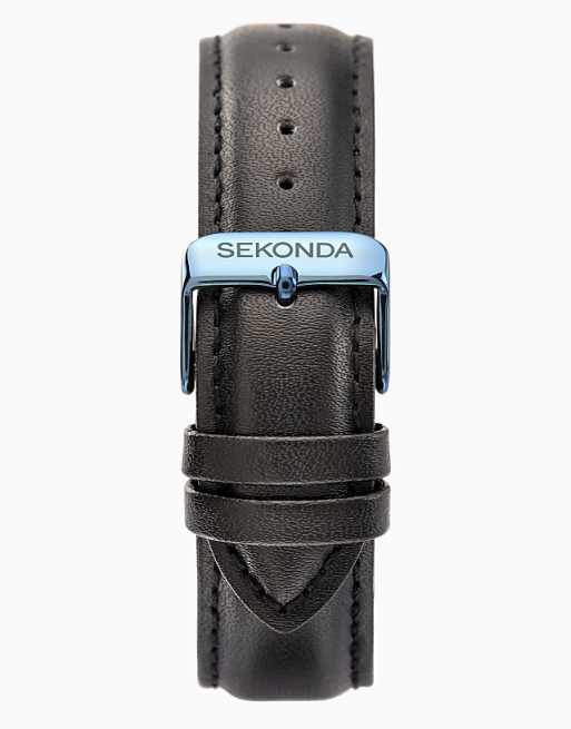 Sekonda Jackson 40mm Round Blue Watch In Blue - BLACK