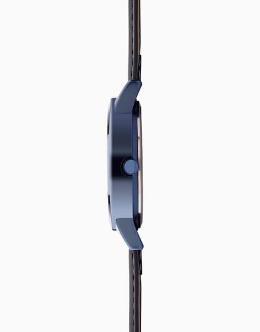 Sekonda Jackson 40mm Round Blue Watch In Blue - BLACK