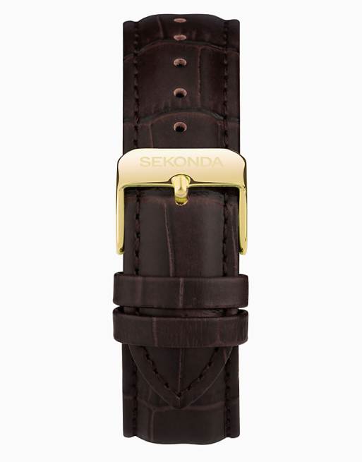 Sekonda Jackson 40mm Round Gold Watch In Green - DGREEN