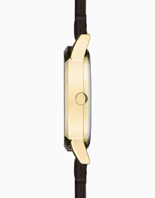 Sekonda Jackson 40mm Round Gold Watch In Green - DGREEN