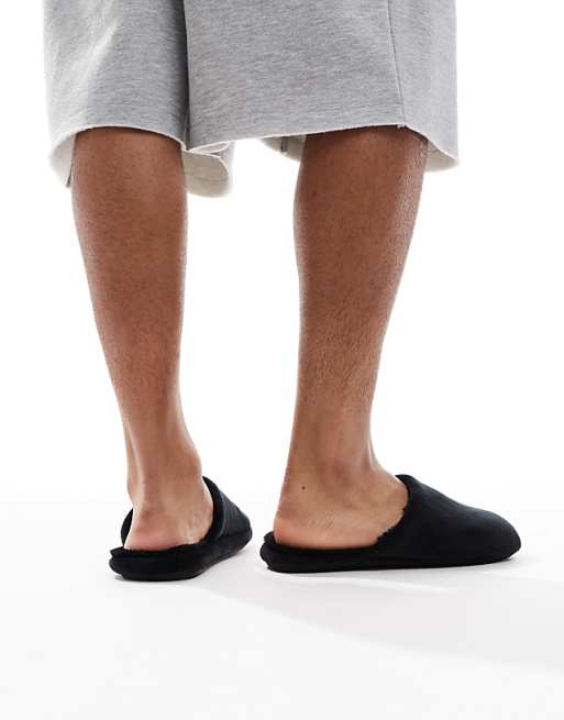 SEQWL Mslip Fur Lined Slippers In Black