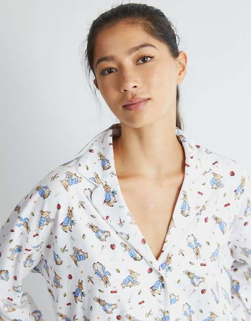 Skinnydip London Peter Rabbit Pyjama Set In Ecru