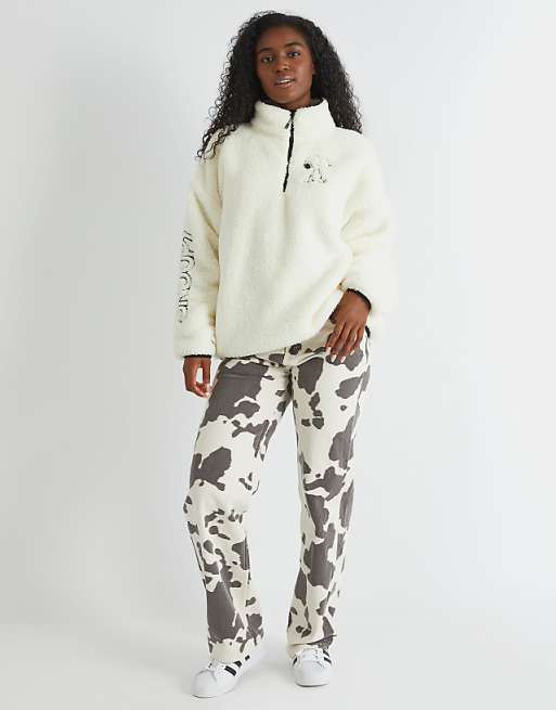 Skinnydip London Snoopy Longline Fleece In White