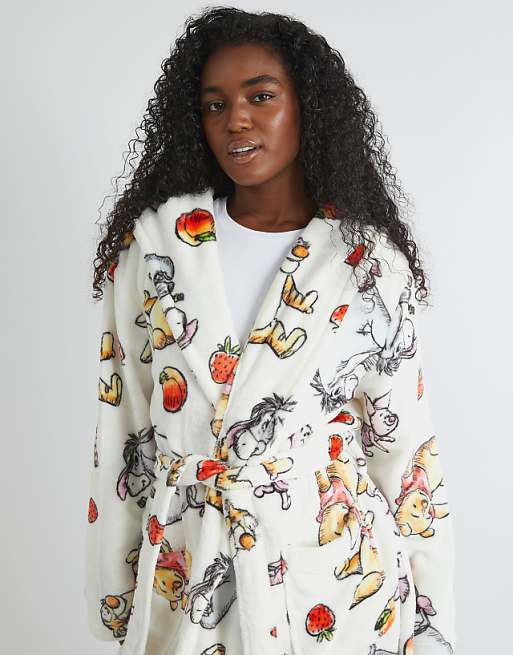 Skinnydip London Winnie The Pooh Fruit Dressing Gown In White
