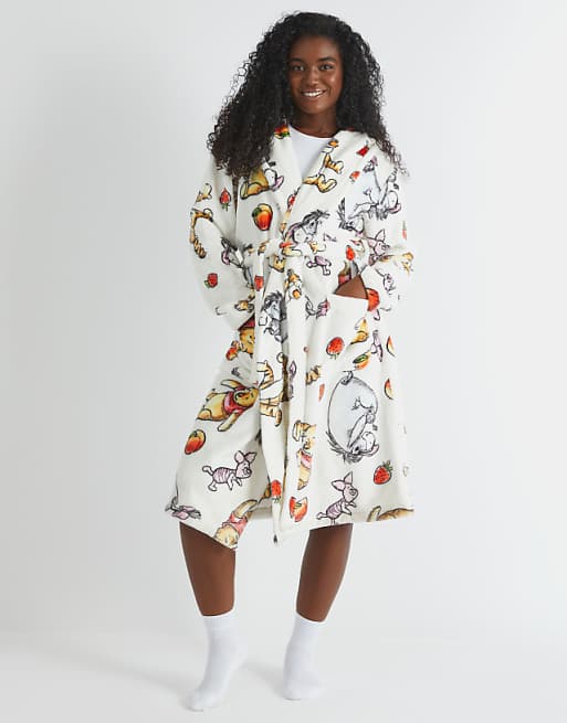 Skinnydip london winnie the pooh fruit dressing gown in white