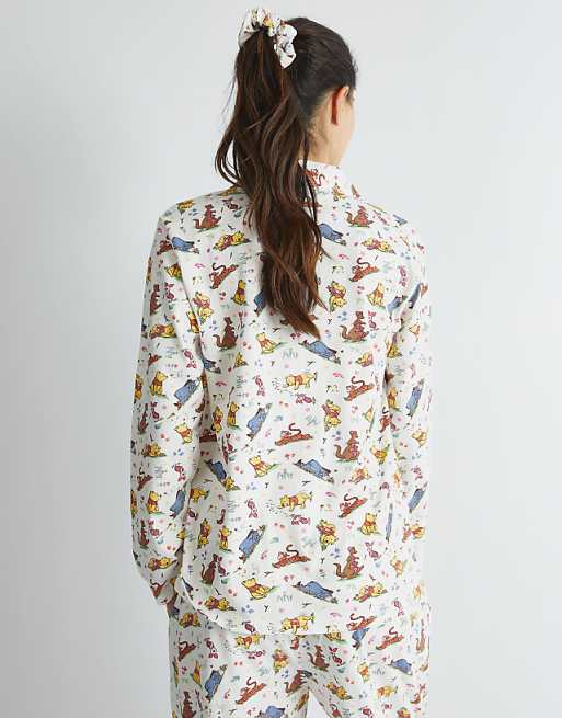 Skinnydip London Winnie The Pooh Pyjama Set In Ecru