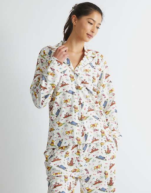 Skinnydip London Winnie The Pooh Pyjama Set In Ecru