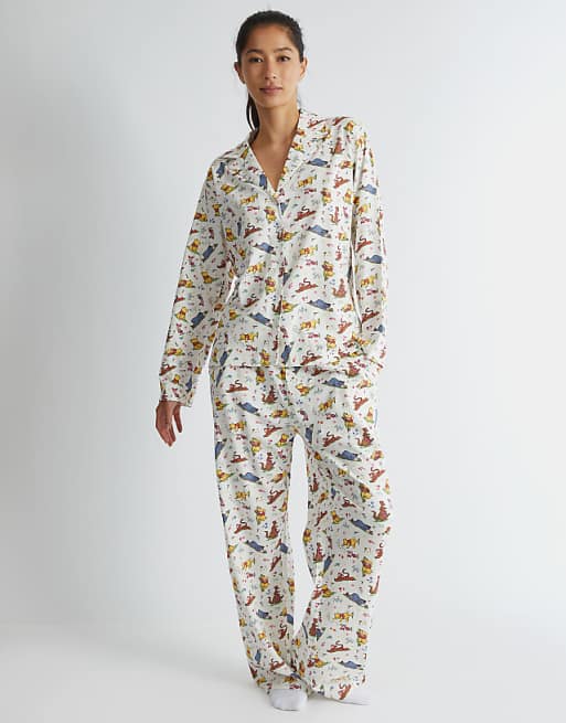 Skinnydip london winnie the pooh pyjama set in ecru
