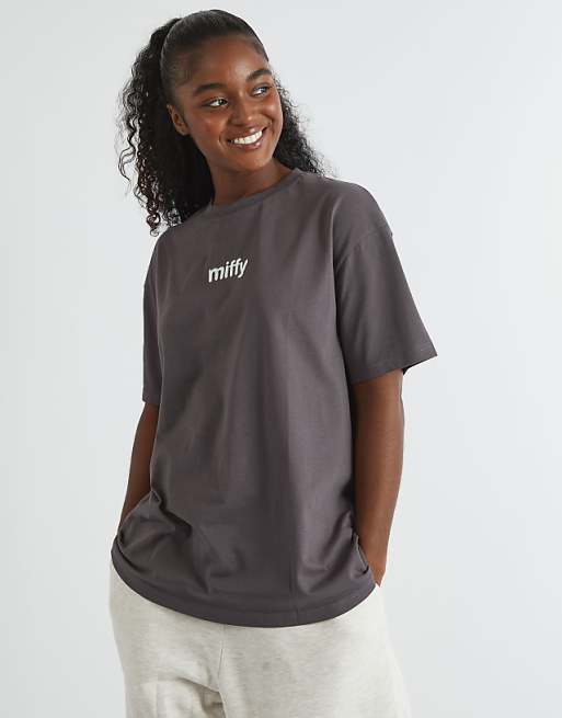 Skinnydip Skinnydip London Miffy Outline T-shirt In Grey