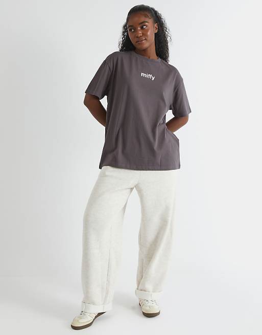 Skinnydip Skinnydip London Miffy Outline T-shirt In Grey