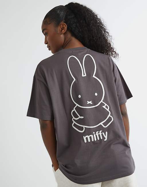 Skinnydip Skinnydip london miffy outline t-shirt in grey