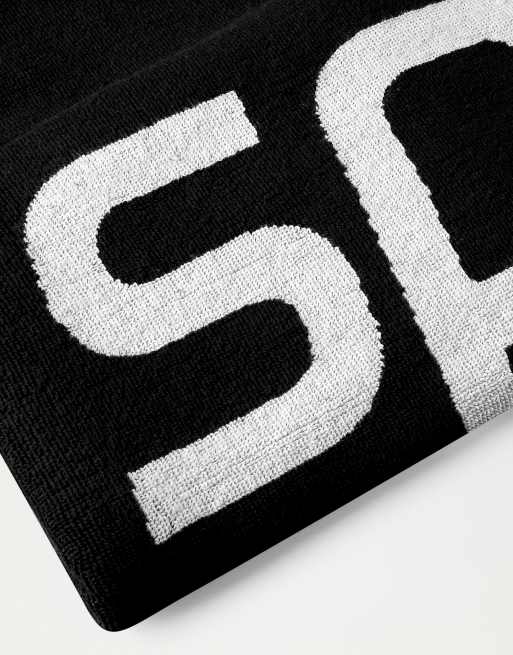 Speedo Logo Towel In Black