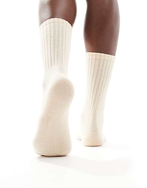 Sui Ava Magda Pointelle Ankle Socks In Beige