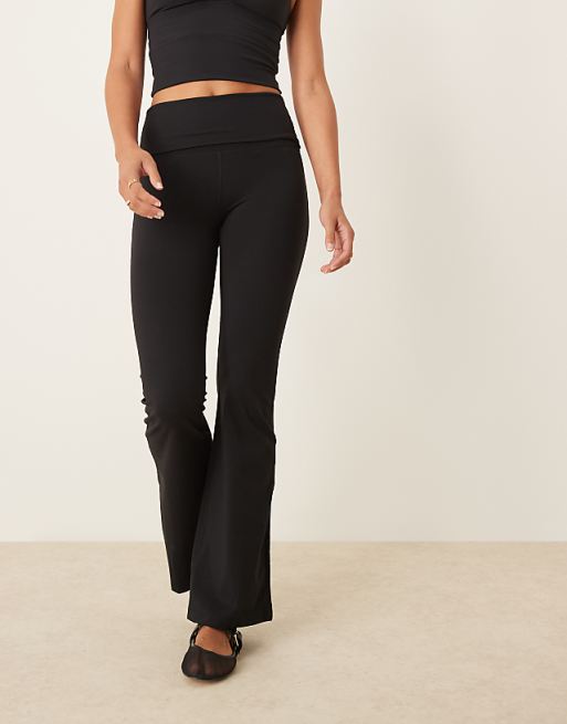 Tala DayFlex Multiway Fold Waist Flared Yoga Pant In Black