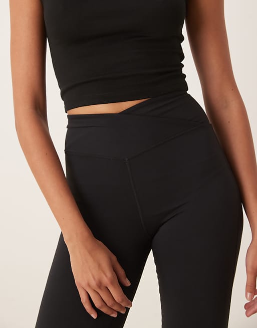 Tala DayFlex Wrap High Waisted Flared Yoga Pant In Black