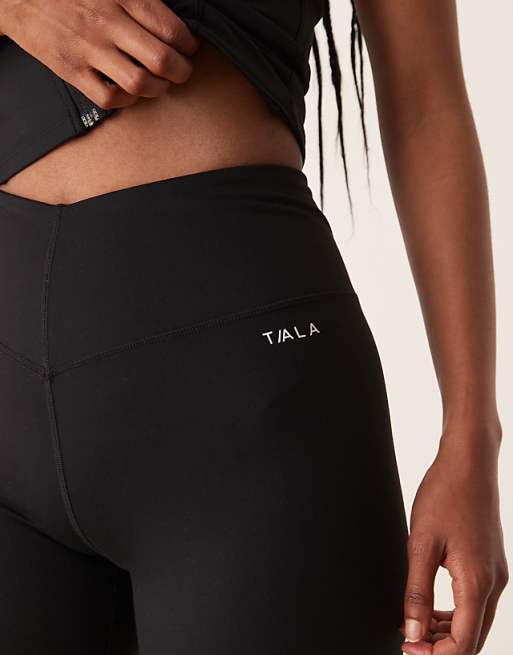 Tala SkinLuxe V-waist High Waisted Shorts In Black