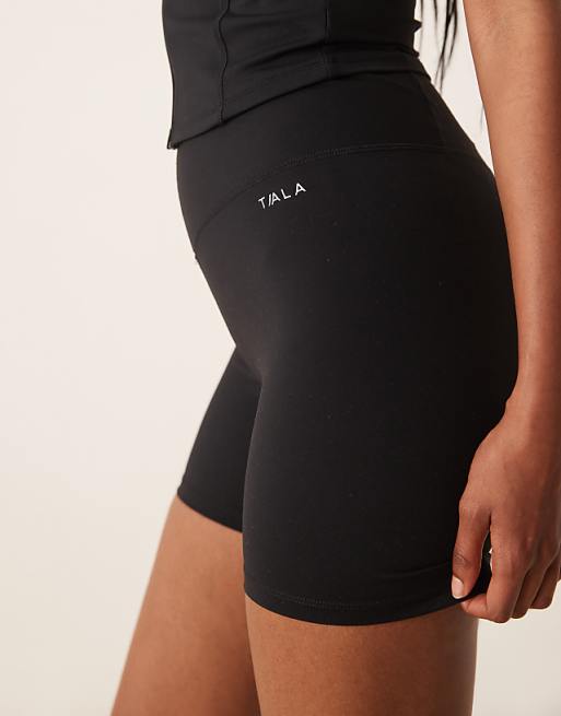 Tala SkinLuxe V-waist High Waisted Shorts In Black
