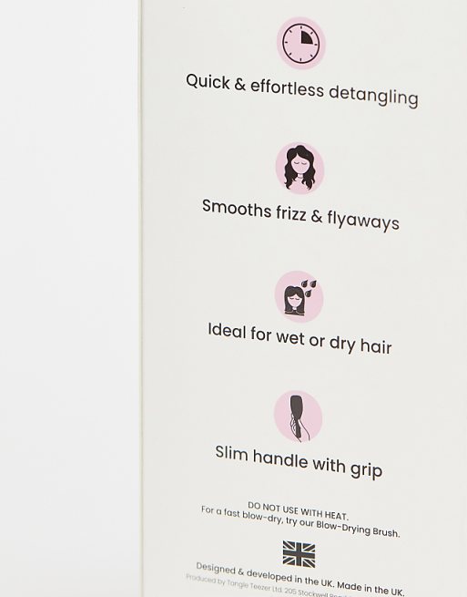 Tangle Teezer The Large Wet Detangler Straight - Curly Hairbrush - Vanilla Latte