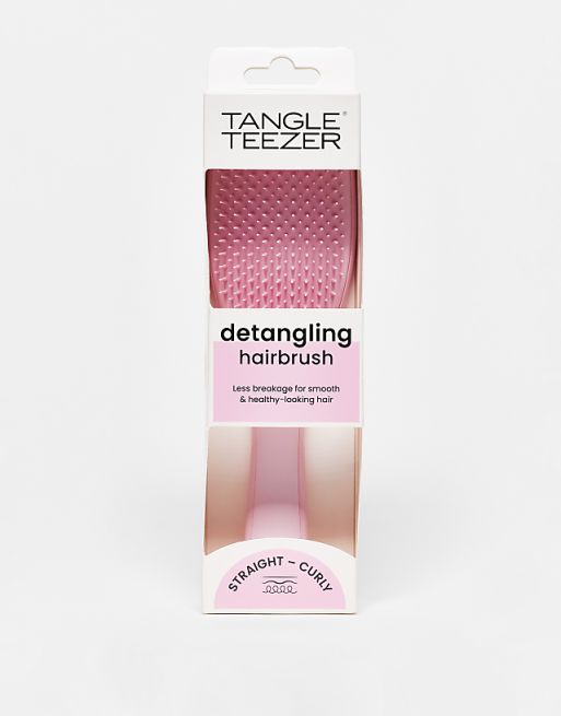 Tangle Teezer The Wet Detangler Straight - Curly Hairbrush - Millennial Pink