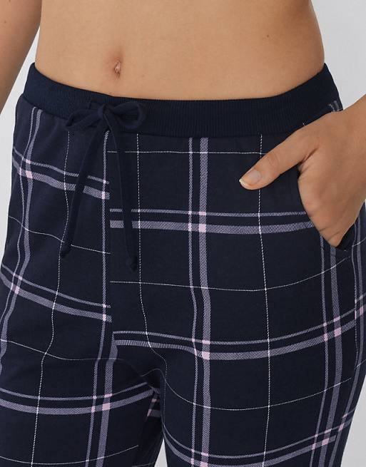Tezenis Heavy Printed Cotton Joggers In Print Absolute Blue