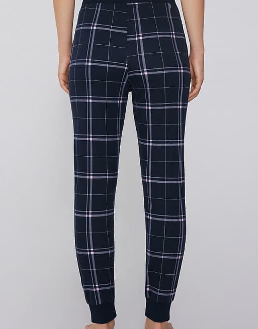 Tezenis Heavy Printed Cotton Joggers In Print Absolute Blue
