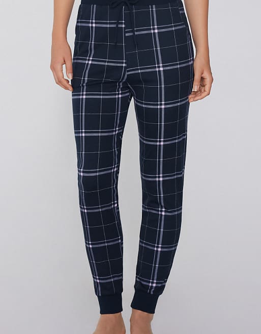 Tezenis Heavy Printed Cotton Joggers In Print Absolute Blue