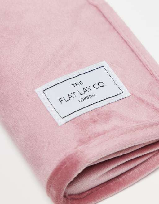 The Flat Lay Co. Standing Makeup Brush Case - Pink Velvet