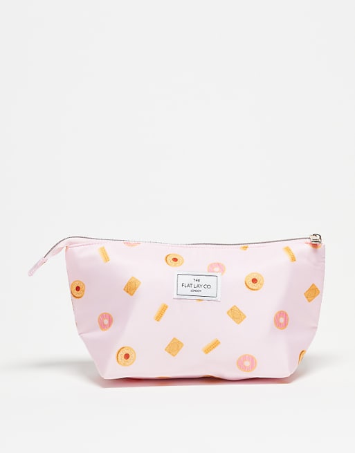 The Flat Lay Co. x ASOS Exclusive Essential Makeup Pouch - Biscuits