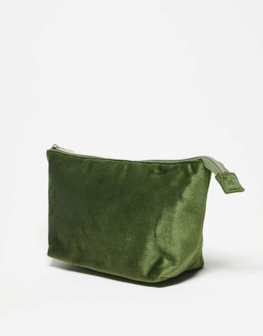 The Flat Lay Co. X ASOS Exclusive Essential Makeup Pouch - Drinks Embroidered Velvet