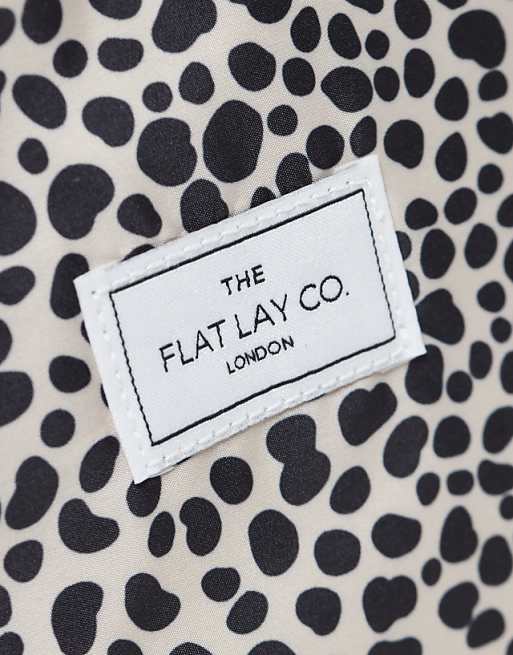 The Flat Lay Co. X ASOS EXCLUSIVE Makeup Pouch In Cheetah Spots
