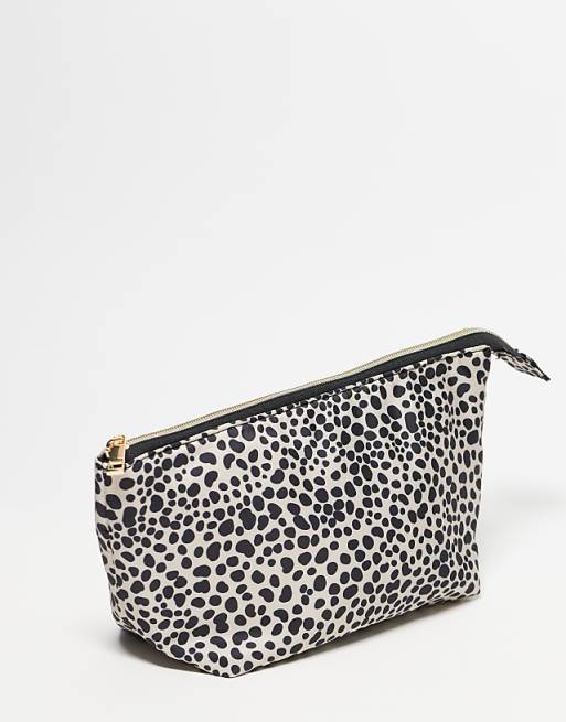 The Flat Lay Co. X ASOS EXCLUSIVE Makeup Pouch In Cheetah Spots