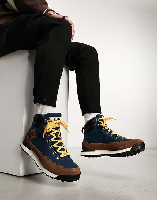 The North Face Back-To-Berkeley IV Waterproof Hiking Boots In Blue And Brown