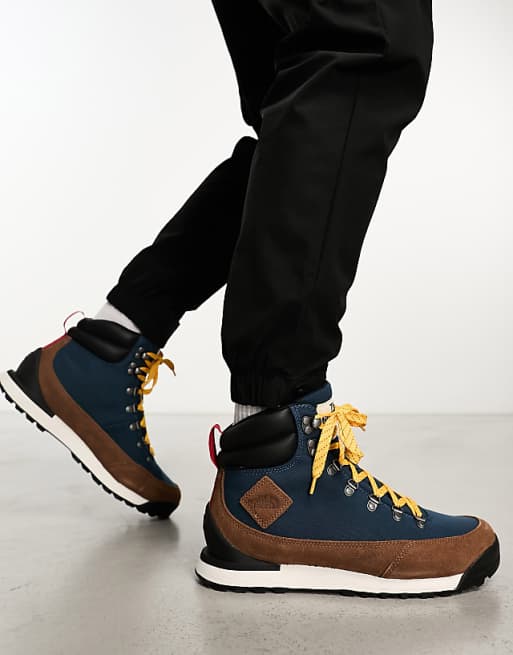 The North Face Back-To-Berkeley IV Waterproof Hiking Boots In Blue And Brown