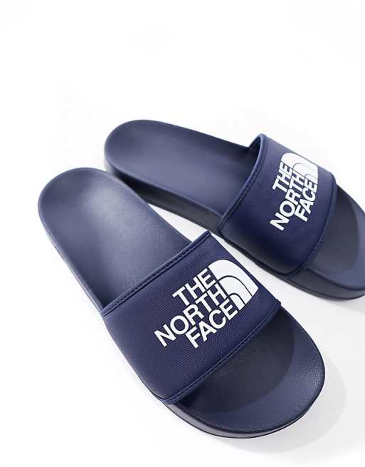 The North Face Base Camp III Slides In Navy And White