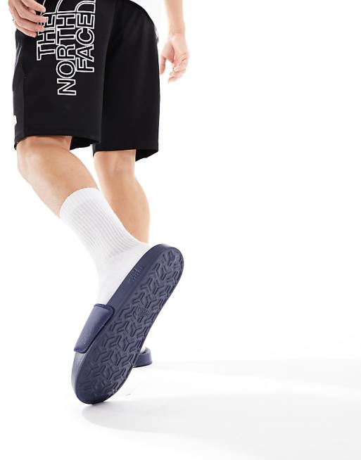 The North Face Base Camp III Slides In Navy And White