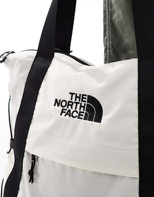 The North Face Borealis Tote Bag In White And Black