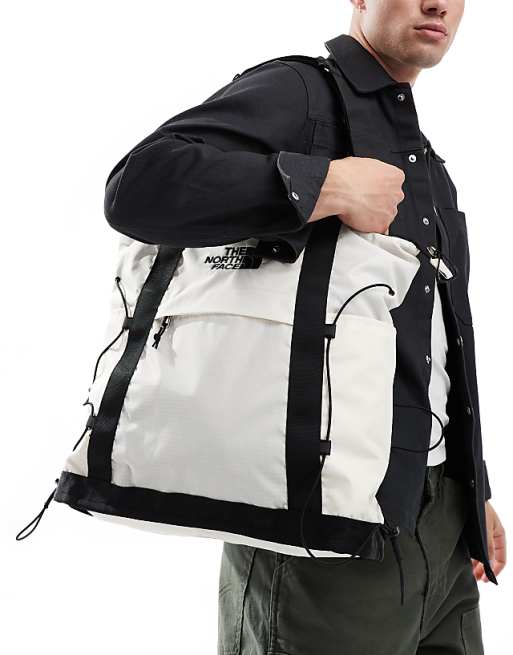 The North Face Borealis Tote Bag In White And Black