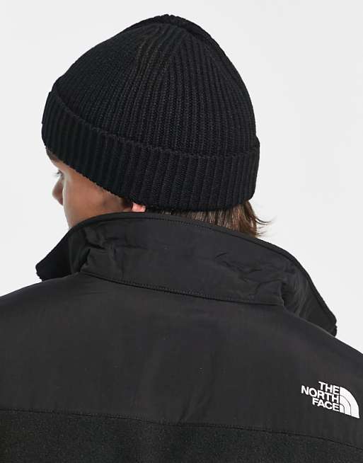 The North Face Box Logo Cuffed Beanie In Black