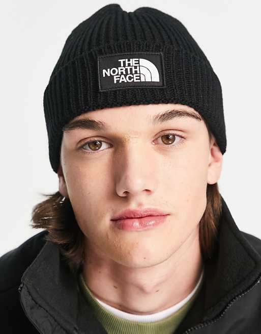 The North Face Box Logo Cuffed Beanie In Black