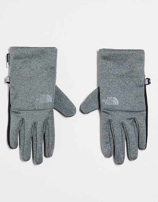 The North Face Etip touchscreen compatible gloves in grey