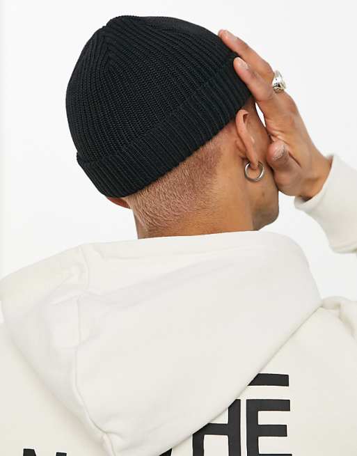 The North Face Fisherman Ribbed Beanie In Black