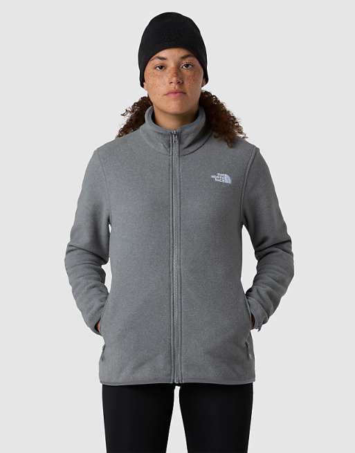 The North Face Glacier full-zip fleece in tnf mid grey heather