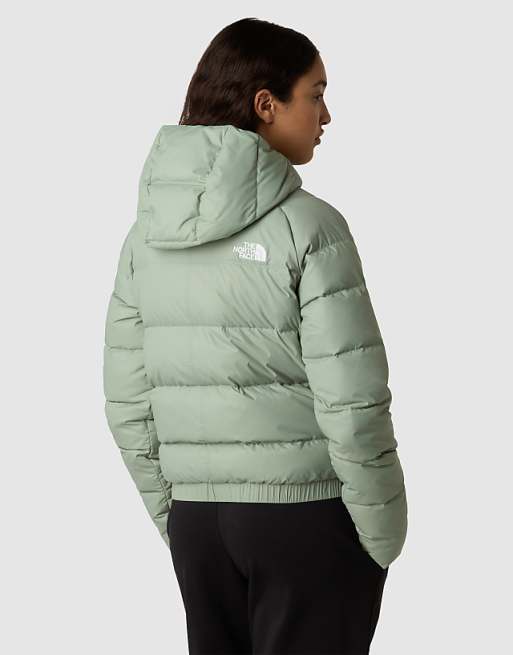 The North Face Hyalite Down Hooded Jacket In Slate Moss