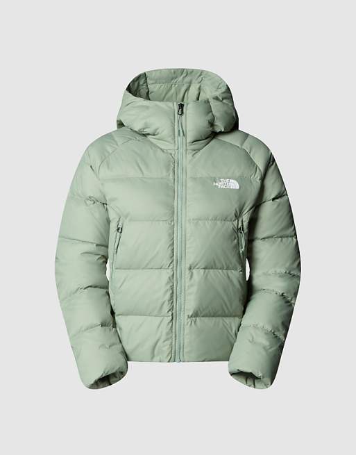 The North Face Hyalite Down Hooded Jacket In Slate Moss