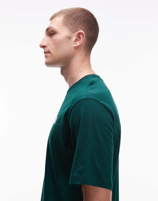 The North Face Mountain Sketch Backprint Oversized T-shirt In Dark Green