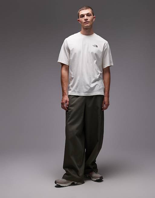 The North Face Mountain Sketch Backprint Oversized T-shirt In Off White