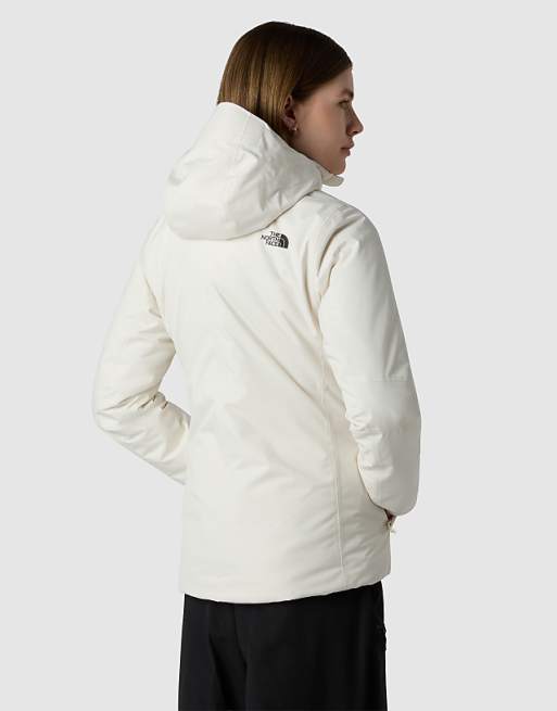 The North Face Quest Insulated Jacket In White Dune-npf