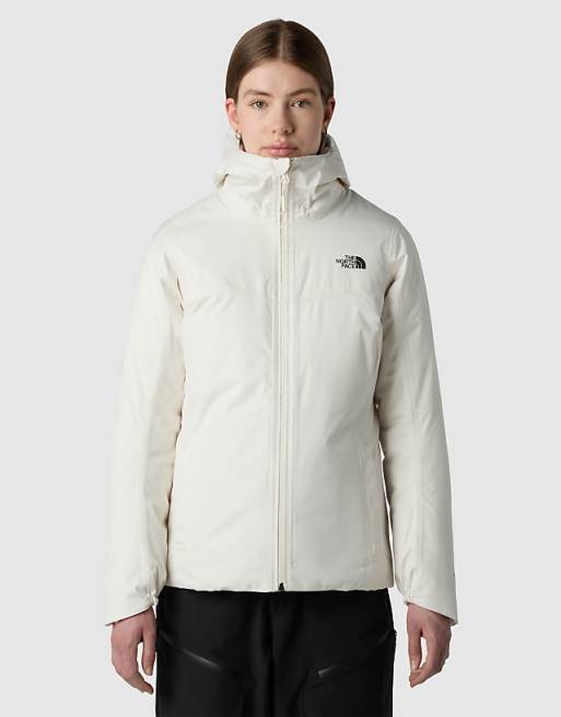 The North Face Quest insulated jacket in white dune-npf