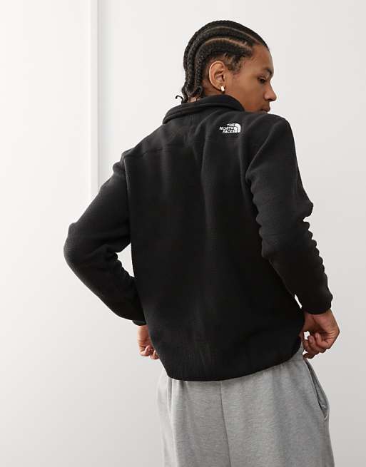 The North Face Shispare 1/4 Zip Logo Fleece In Black Exclusive To ASOS