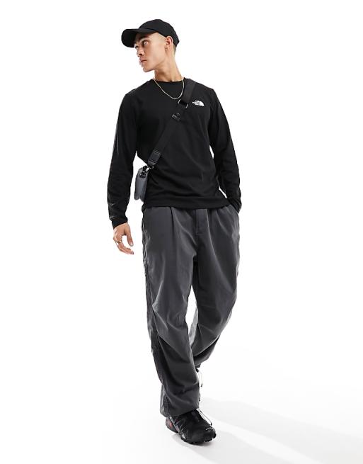 The North Face Simple Dome Logo Long Sleeve T-shirt In Black